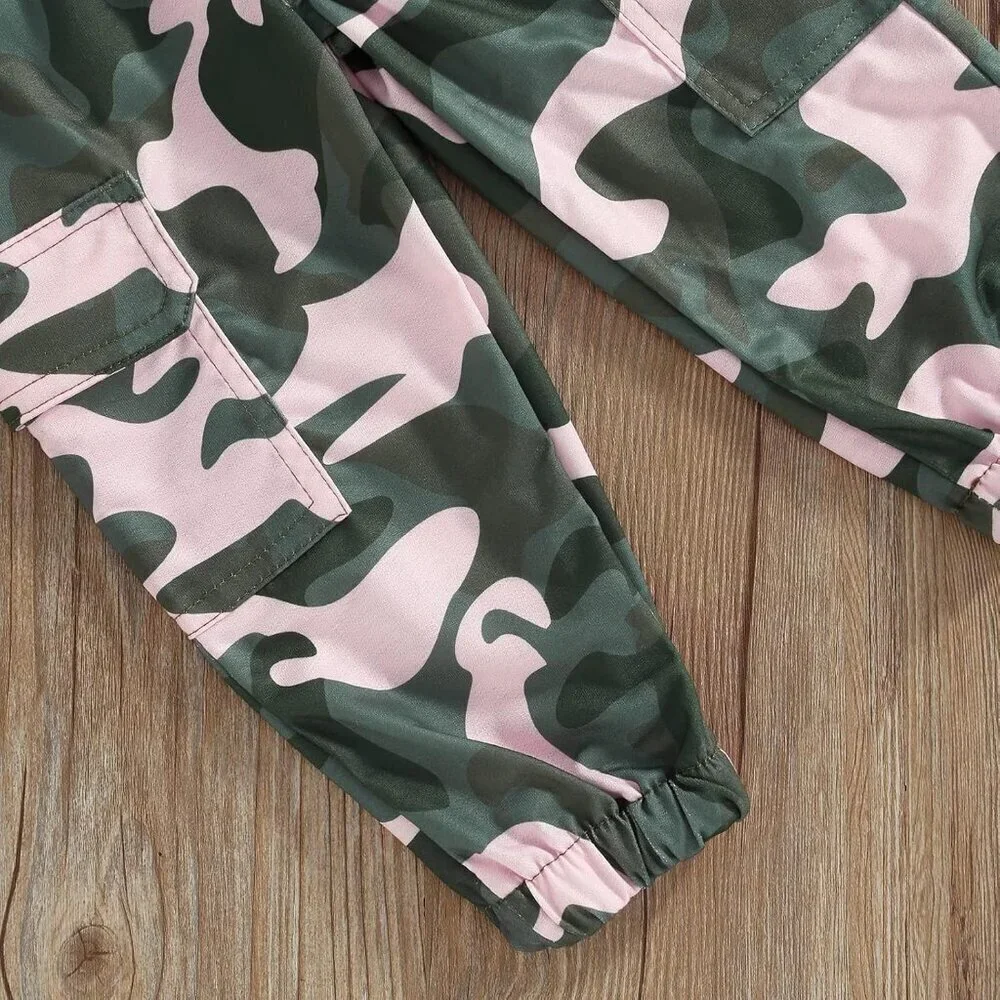 Toddler Girls Clothes 2T 3T 4T 5T Fall Outfits Baby Pullover Sweatshirt & Camouf